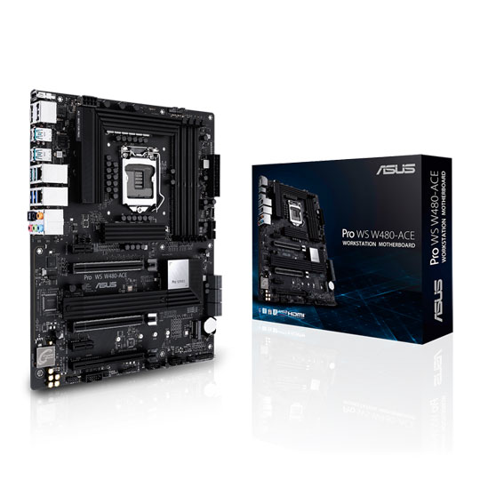 ASUS Intel W480 Pro WS W480-ACE ATX Motherboard LN107138 | SCAN UK