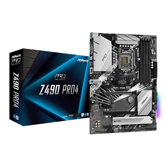 ASRock Intel Z490 PRO 4 ATX Motherboard LN107250 - 90-MXBC50