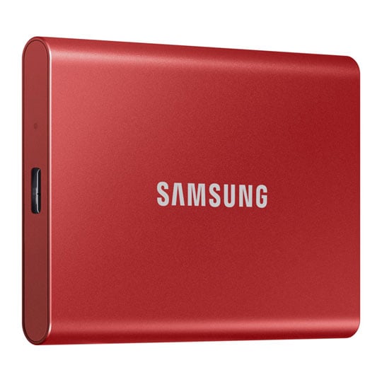 Samsung T7 Red 1TB Portable External SSD USB-C/A Gen2 : image 1