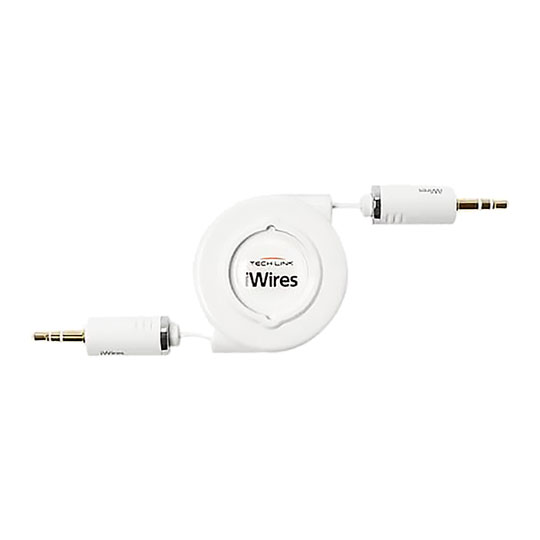 Techlink 1.1M Retractable 3.5mm TRS Stereo Cable