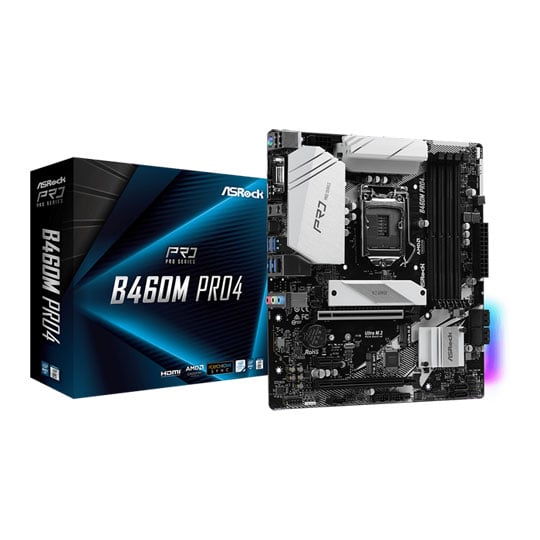 ASRock Intel B460 Pro4 mATX Motherboard LN107746 - 90-MXBCV0