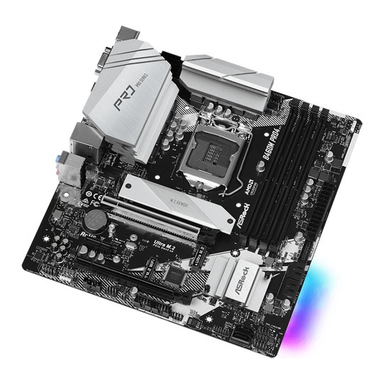 ASRock Intel B460 Pro4 mATX Motherboard LN107746 - 90-MXBCV0