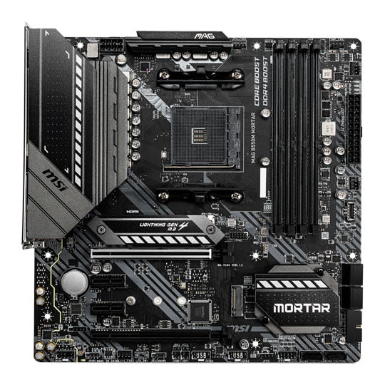 MSI AMD B550 MAG MORTAR Micro-ATX Motherboard LN108118 - MAG B550M