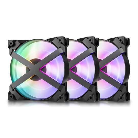 DEEPCOOL MF120 GT 120mm Black ARGB Fan 3-Pack : image 1