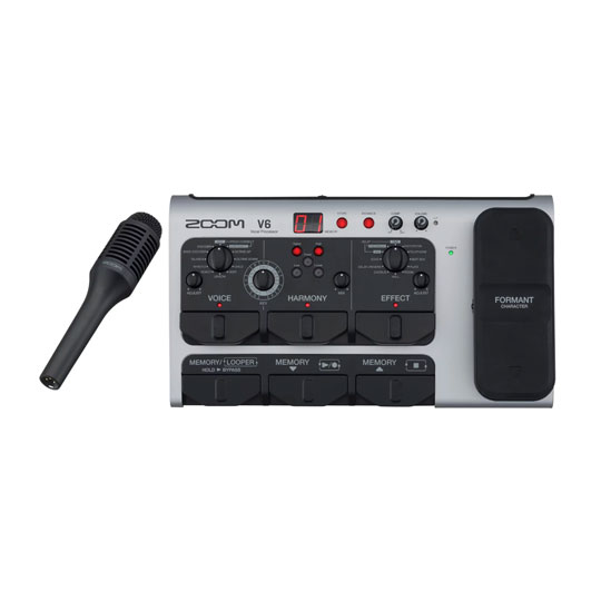 Zoom V6 Vocal Effects Pedal with Shotgun Microphone