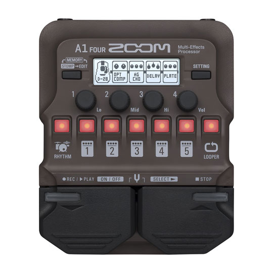 Zoom A1 FOUR Acoustic Instrument Multi-Effects Pedal with 80 effects