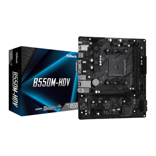 ASRock B550M-HDV Micro-ATX AMD AM4 Motherboard : image 1