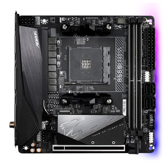 Gigabyte AMD B550 AORUS B550I PRO AX WiFi/BTS Mini-ITX Motherboard Gigabyte AMD B550 AORUS B550I PRO AX WiFi/BTS Mini-ITX Motherboard