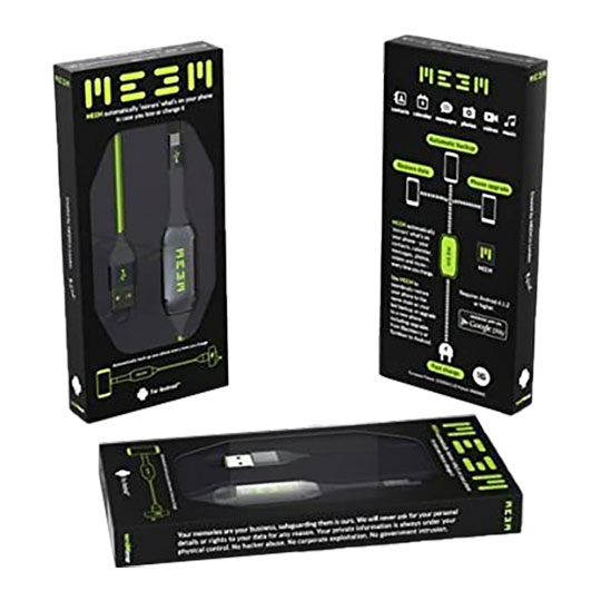MEEM Android 64GB V2 Automatic Backup Cable Sync/Charge USB-micro-USB