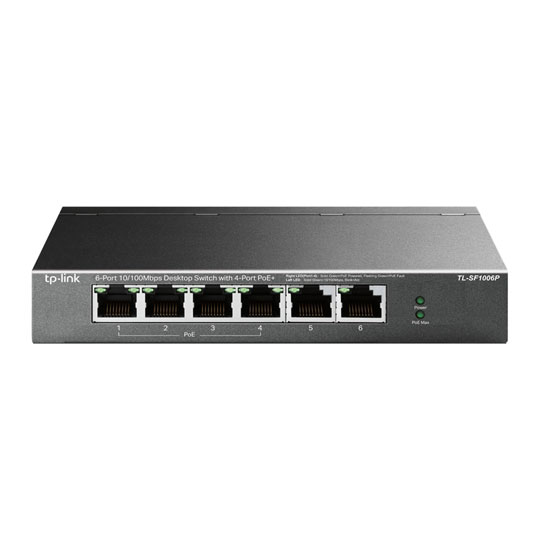 TPLINK 6-Port Desktop Switch with 4-Port PoE+