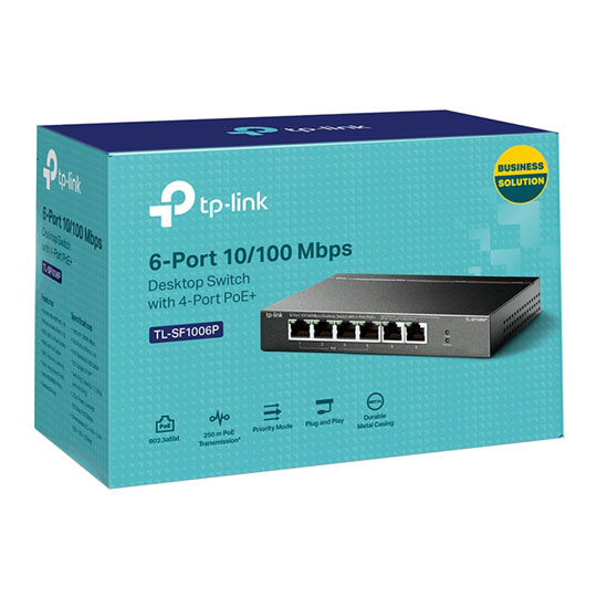 TPLINK 6-Port Desktop Switch with 4-Port PoE+ : image 3