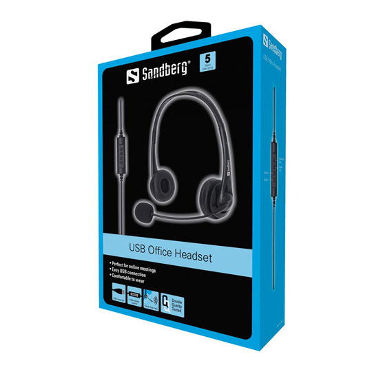 Sandberg Office Headset with Microphone Stereo USB : image 3