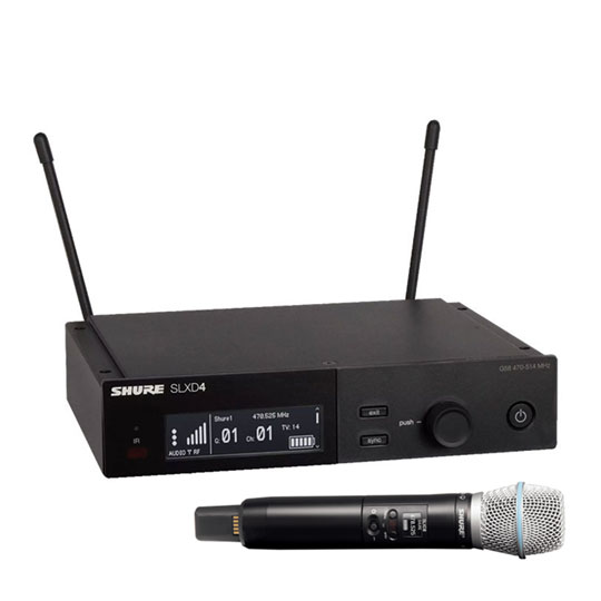 Shure SLX-D Wireless System with Beta87A Handheld (Rack Mount)