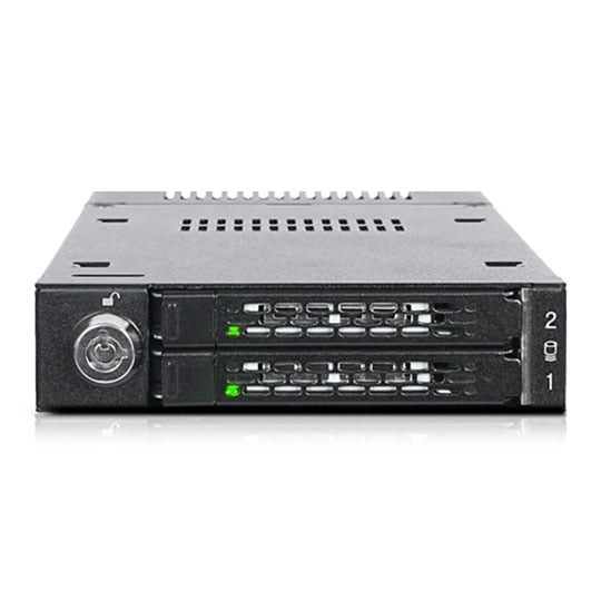 Icy Dock ToughArmor 2 Bay M.2 NVMe SSD Mobile Rack For External 3.5" Bay