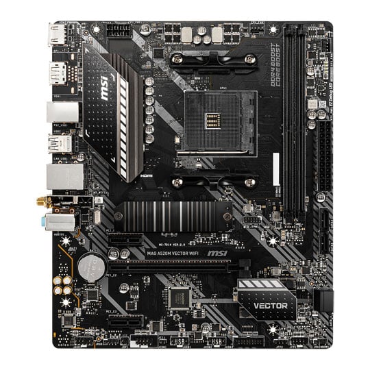 MSI MAG AMD Ryzen A520M VECTOR WiFi AM4 MicroATX Motherboard