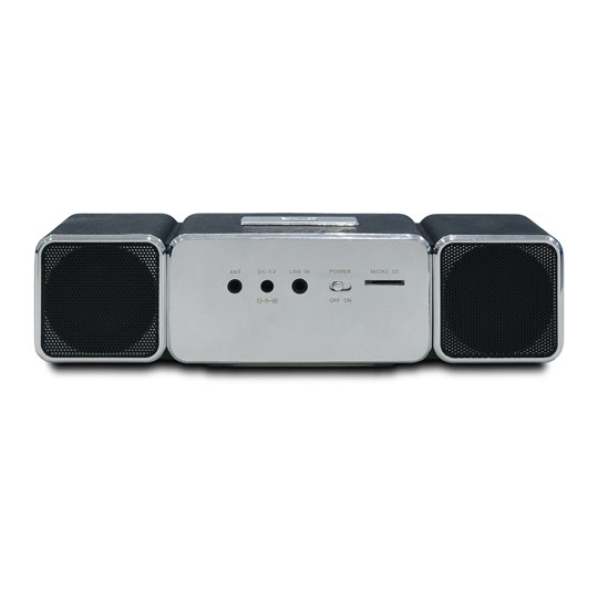HiPoint Black Mini Speaker with microSD Slot Rechargable/Mains Portable : image 3