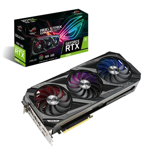 ASUS NVIDIA GeForce RTX 3090 24GB ROG OC Strix Ampere Graphics Card : image 1