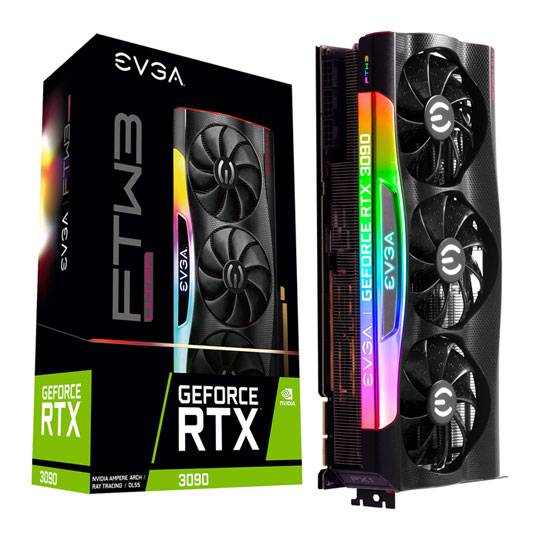 EVGA NVIDIA GeForce RTX 3090 24GB FTW3 ULTRA GAMING Ampere Graphics Card : image 1