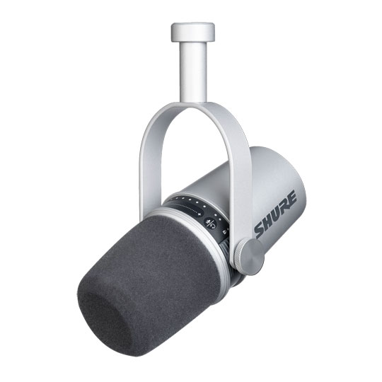 Shure MV7 Silver USB Mic