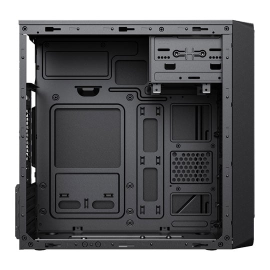 CiT Home Micro-ATX RGB Strip PC Case Black