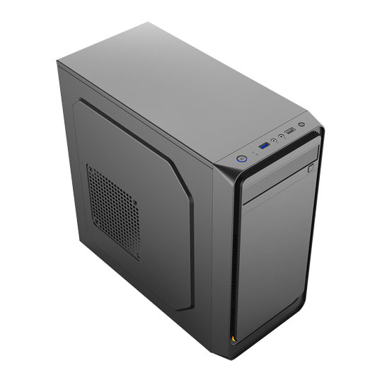 CiT Home Micro-ATX RGB Strip PC Case Black : image 3