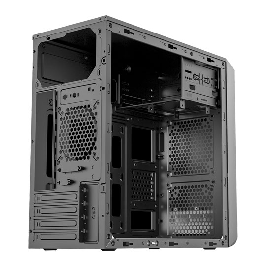 CiT Home Micro-ATX RGB Strip PC Case Black : image 4