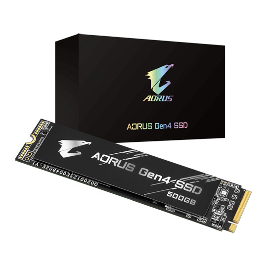 Gigabyte AORUS 500GB M.2 PCIe 4.0 x4 NVMe SSD/Solid State Drive : image 1