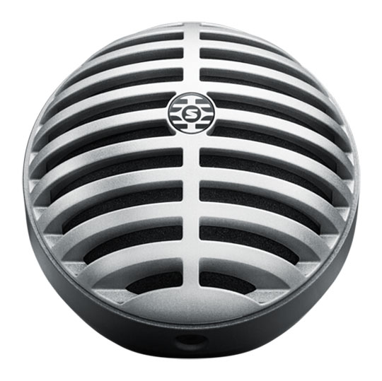 Shure MOTIV MV5-DIG Cardioid Condenser Digital Microphone with three onboard DSP settings (Gray)