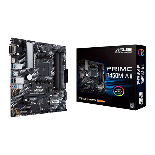 ASUS AMD Ryzen PRIME B450M A II AM4 PCIe 3.0 micro ATX Motherboard LN111872 SCAN UK
