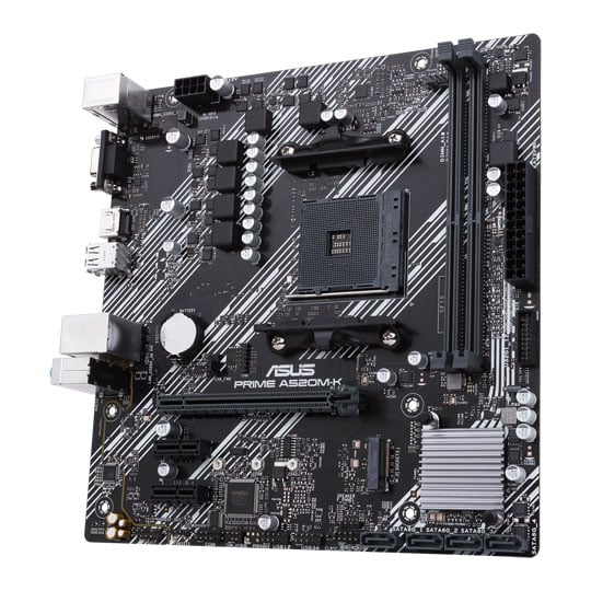 ASUS AMD Ryzen PRIME A520M-K AM4 DDR4 PCIe 3.0 MicroATX Motherboard : image 3