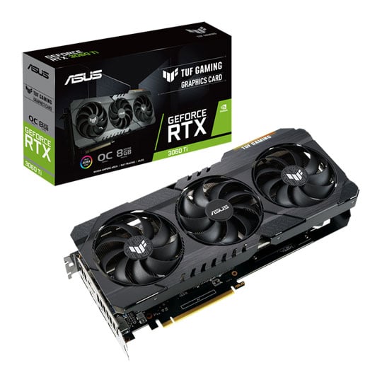ASUS NVIDIA GeForce RTX 3060 Ti 8GB TUF GAMING OC Ampere Graphics