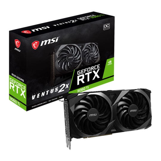 MSI NVIDIA GeForce RTX 3060 Ti 8GB VENTUS 2X OC Ampere Graphics Card : image 1