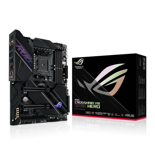 ASUS AMD Ryzen X570 ROG Crosshair VIII Dark Hero AM4 PCIe 4.0 ATX Motherboard : image 1