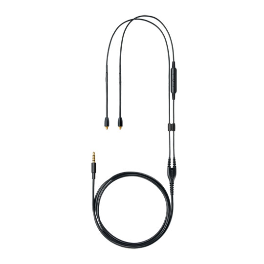 Shure Earphone Cable MMCX to 3.5mm Jack featuring Mic and Remote Control for Apple and Android, 50""