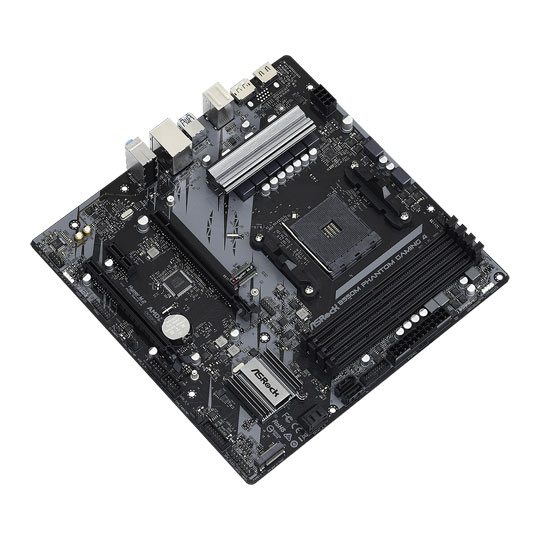ASRock AMD Ryzen B550M Phantom Gaming 4 AM4 PCIe 4.0 mATX Motherboard : image 3