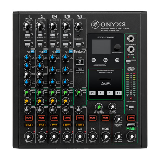 Mackie Onyx8 - 8 Channel Mixer with Multi-Track USB