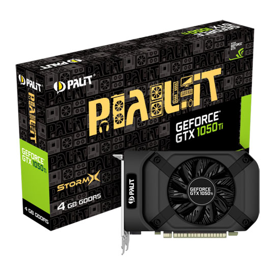 PALIT NVIDIA GeForce GTX 1050 Ti 4GB StormX Graphics Card LN114485
