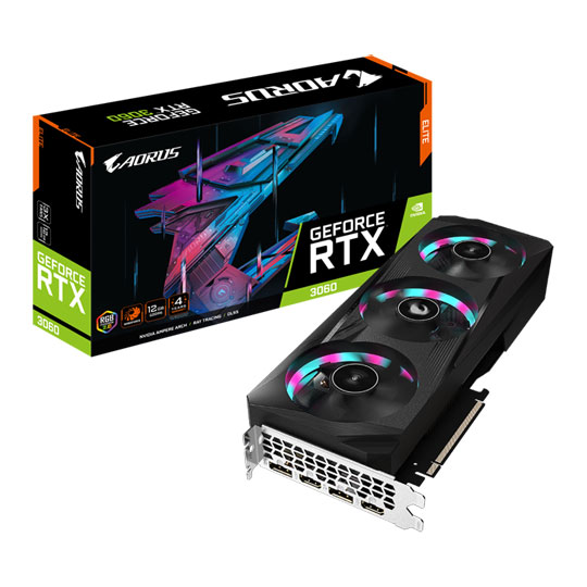 Gigabyte AORUS NVIDIA GeForce RTX 3060 12GB ELITE Ampere Graphics