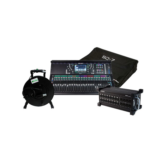 Allen & Heath SQ-7, Stage Box, Custom Lynx - Rean CAT5E etherCON Drum (30m)