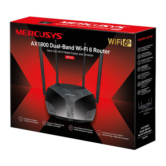 Mercusys MR70X WiFi 6 Dual-Band Gigabit Router : image 4