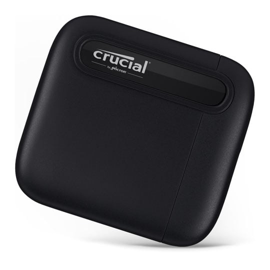 Crucial X6 2TB External Portable Rugged SSD USB-C/A - Black
