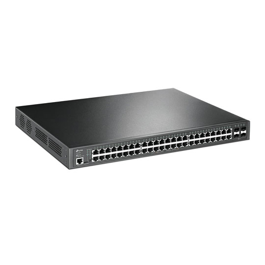 tp-link JetStream 48-Port Gigabit L2+ PoE+ Managed Rackmount Switch with 4x SFP Slots