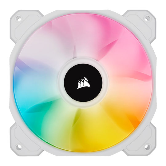 Corsair iCUE SP120 RGB ELITE White Triple 120mm PWM Fan Expansion Pack with Lighting Node CORE