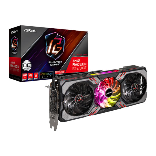 Xt Challenger Asrock Phantom Asrock Radeon Rx 6700 Xt 12gb Gddr6