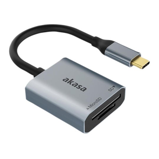Akasa AK-CR-10BK Type-C Dual Card Reader
