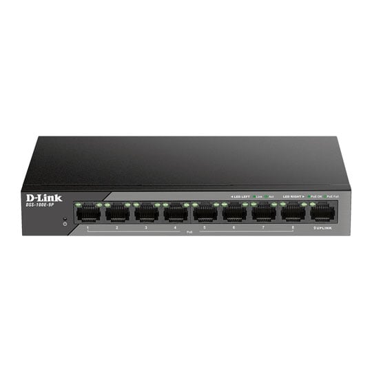 D-Link 9-Port 10/100 PoE Unmanaged Surveillance Switch