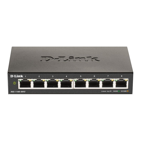 D-Link DGS-1100-08V2/B 8 Port Gigabit Smart Managed Switch