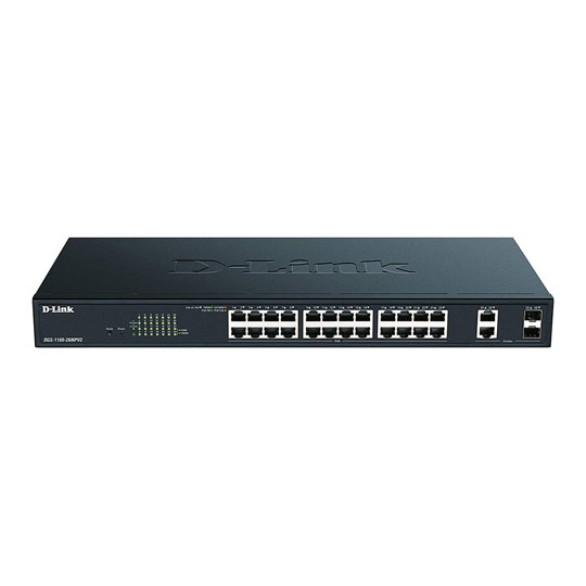 D-Link DGS-1100-26MPV2 26-Port PoE+ Gigabit Smart Managed Switch