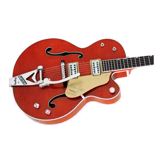 Gretsch - G6120TFM-BSNV Brian Setzer Signature  Nashville Hollow Body - Orange Stain