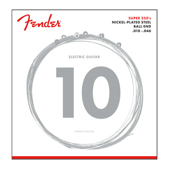 Fender - Super 250's Nickel-Plated Steel Electric Guitar Strings - 10-46